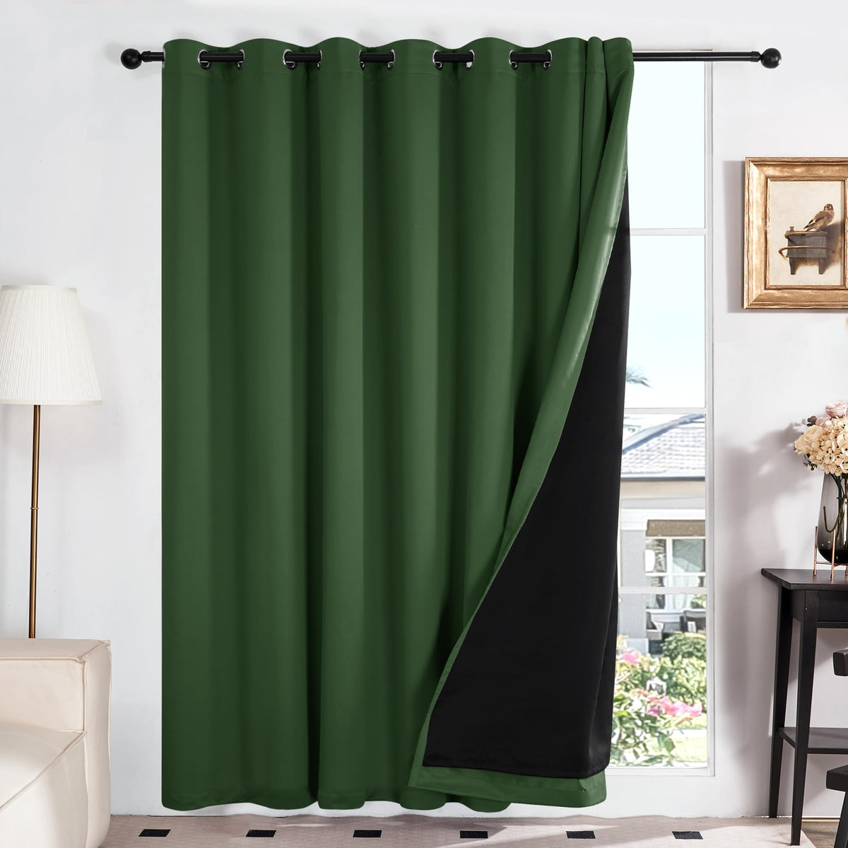 Deconovo Curtains For Living Room - Grommet Curtains, Light Blocking Drapes, Thermal Insulated Bedroom Window Curtains (100W X 1