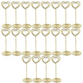 Table Number Holder - Yqboom 20 Pack 3.35 Wedding Table Name Card Holder Round Shape Craft Wire Clip Note Photo Memo Stand - Gol