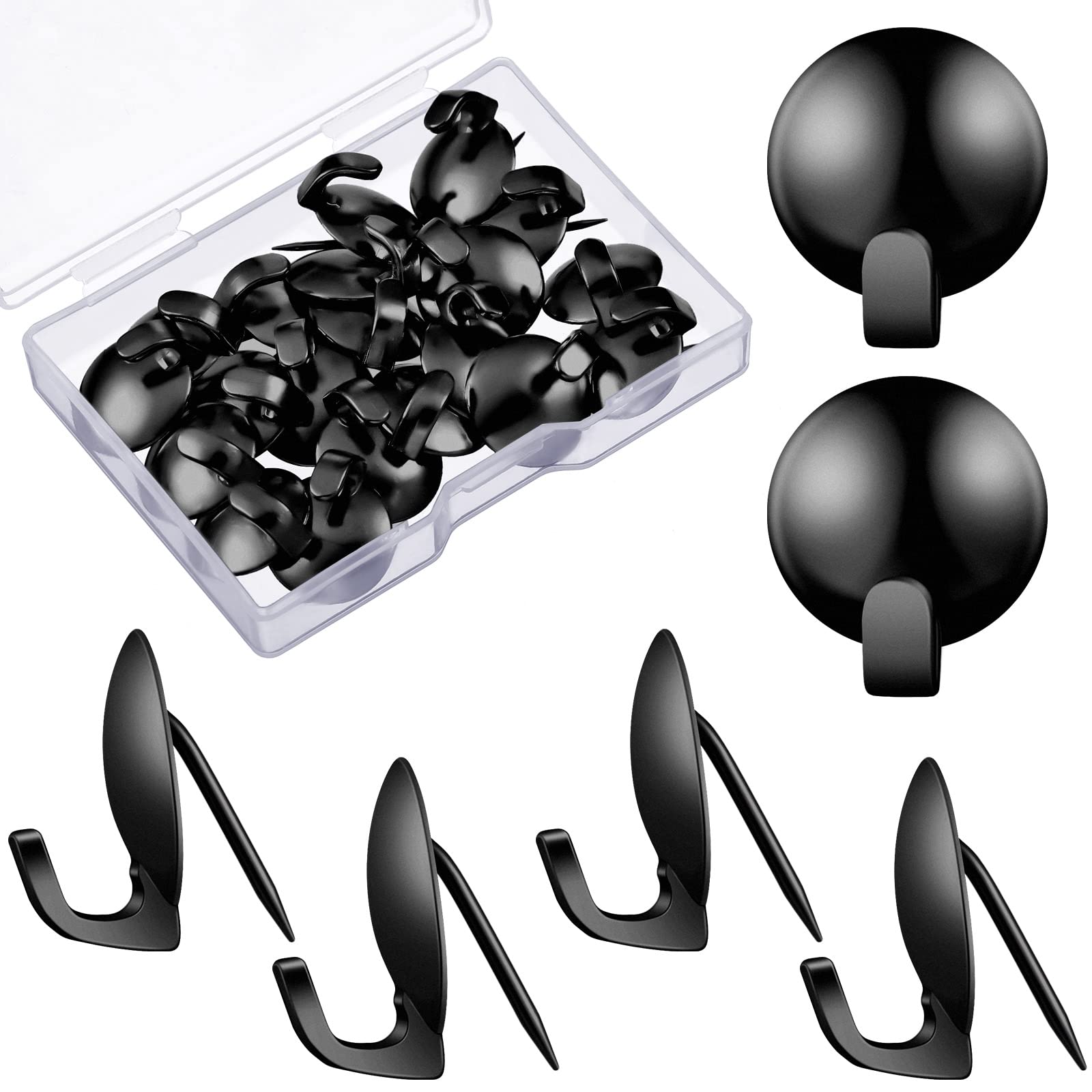 Zhengmy 30 Pack Metal Cubicle Hooks Fabric Panel Wall Hooks Cubicle Clips Push Pins Cubicle Picture Hangers For 20 Lbs Office Ho