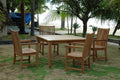 4 Chicago Armchairs & 47' Square Table W/Small Slats
