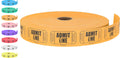 Tacticai 2000 Raffle Tickets, Admit One, Single Roll, Ticket For Events, Entry, Class Reward, Fundraiser & Prizes - Orange (1 Of