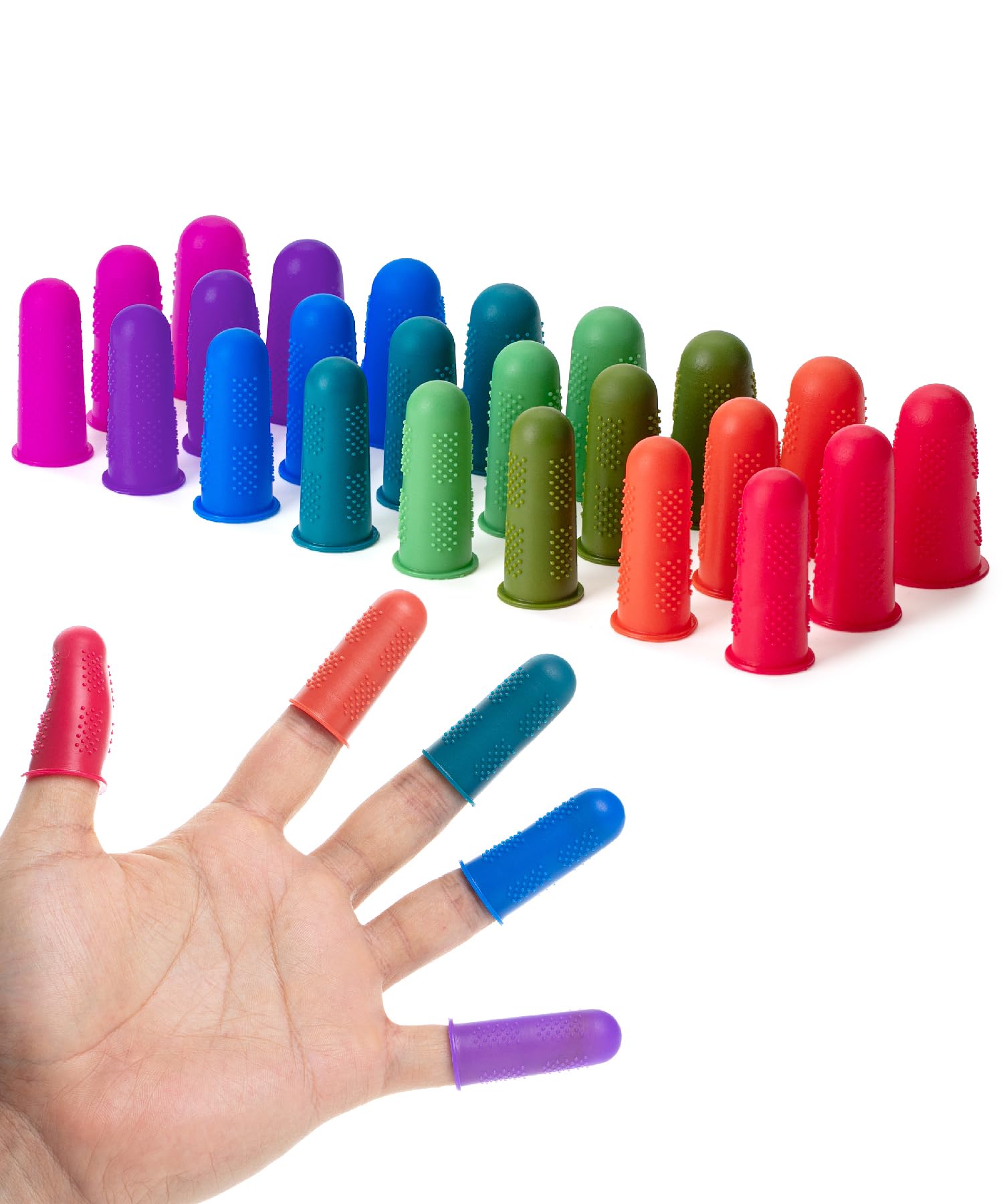 Mr. Pen- Hot Glue Gun Finger Protectors, 24 Pcs, Assorted Colors Silicone Finger Protectors, Rubber Fingers Tips, Rubber Finger