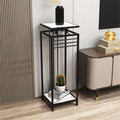 Weston Crafts Plant Table Indoor,Flower Pot Holder with 2 Tier Square Shelving Unit,Living Room