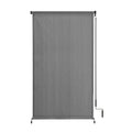 Vicllax Outdoor Roller Shade Fabric For Porch Gazebo, Patio Cordless Blinds Roll Up Shade (4' W X 6' L), Anthracite Grey