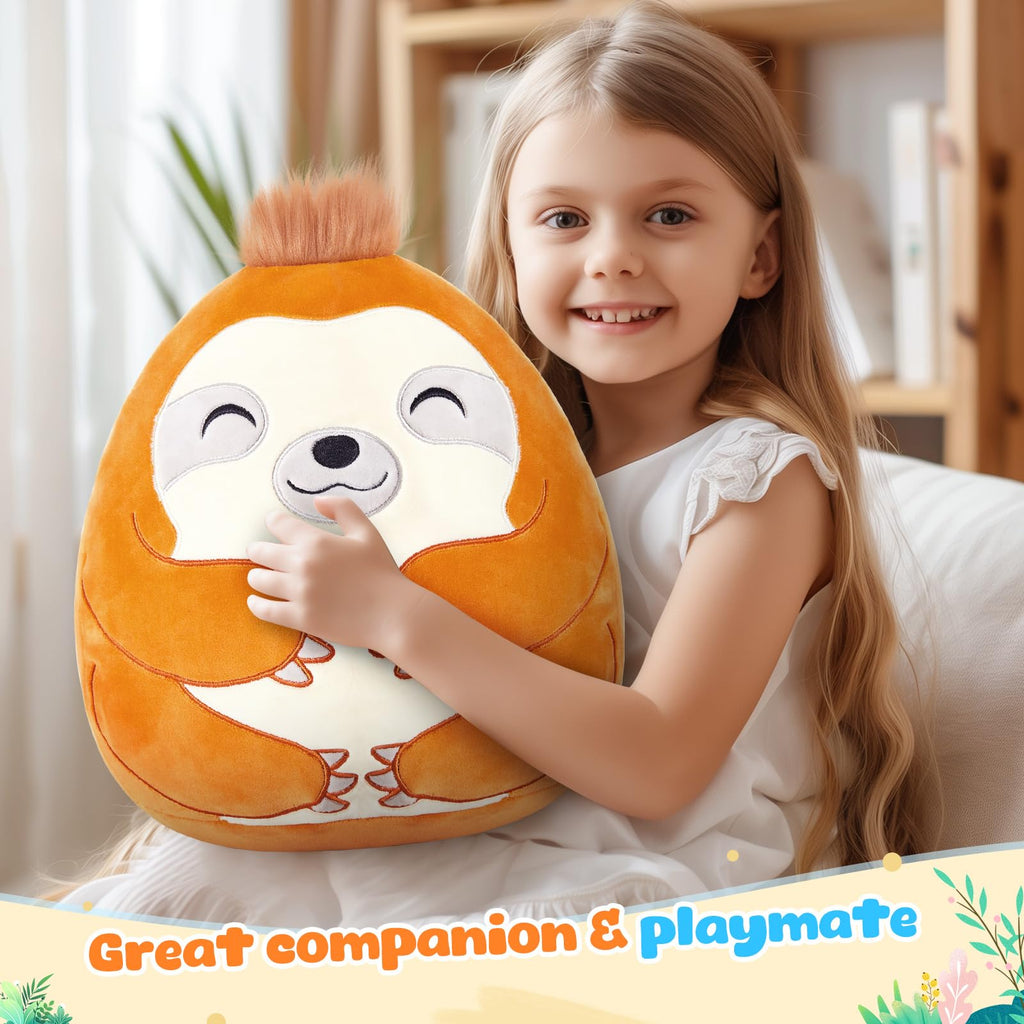 Bstaofy 12' Cute Sloth Soft Plush Pillow Sloth Stuffed Animal Cushion Nap Pillow Birthday Valentines For Boys Girls