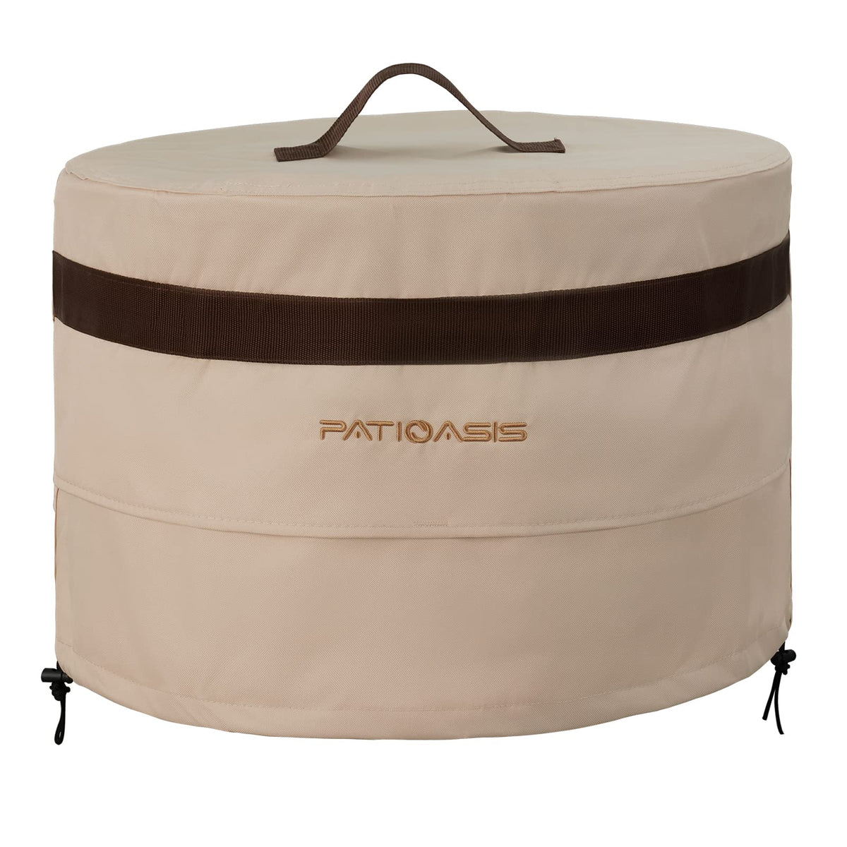 Patioasis Waterproof Fire Pit Round Cover 22'D X 16'H Solo Stove Bonfire Shelter Protective Firepit Covers Durable Outdoor Fur