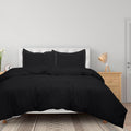 Royale Linens Black Duvet Cover Queen Size - 3 Piece Bedding Comforter Covers - Zipper Closure - 1 Queen Duvet Cover 90X90 Inche