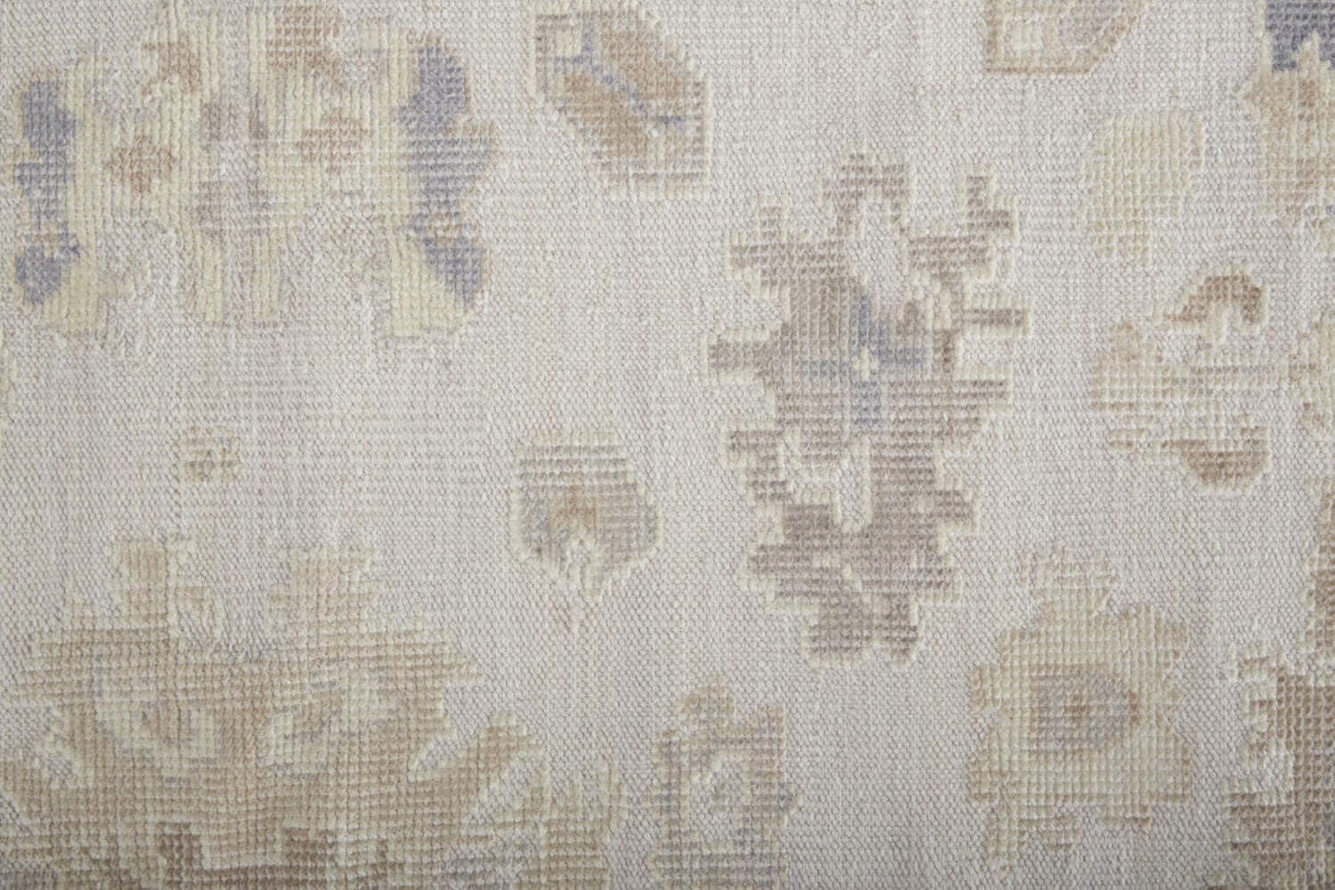 HomeRoots 515007 8 x 10 ft. Tan Ivory & Orange Floral Hand Knotted Stain Resistant Rectangle Area Rug