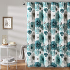Lush Decor Leah Shower Curtain, 72' X 72', Blue