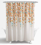 Lush Decor Weeping Flower Shower Curtain, 72' X 72', Turquoise