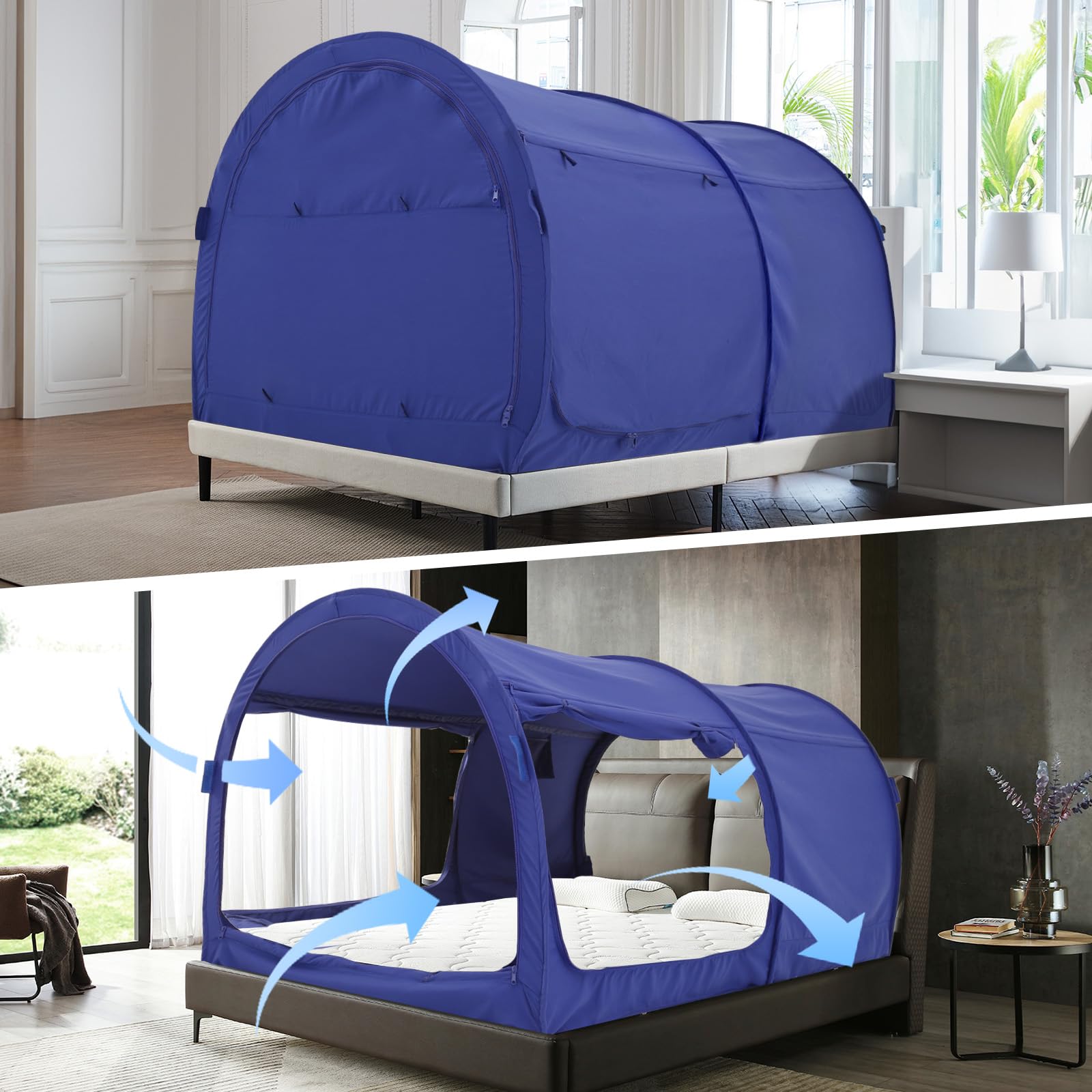 Alvantor Bed Canopy Bed Tents Dream Tents Privacy Space Full Size Sleeping Tents Indoor Pop Up Portable Frame Curtains Breathabl