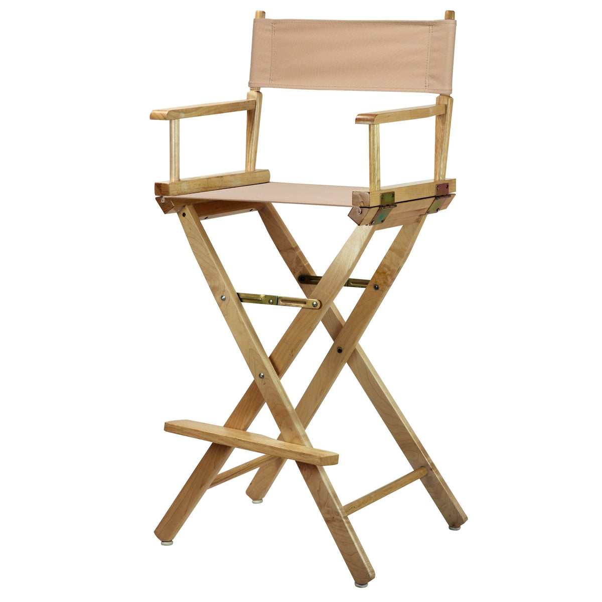 Casual Home 30&quot; Director'S Chair Natural Frame-With Tan Canvas, Bar Height