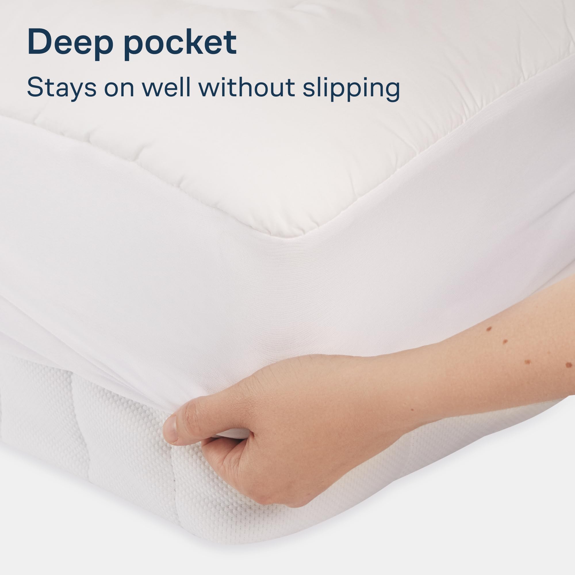 Niagara Cotton Full Mattress Topper - Pillow Top Mattress Cover Quilted Fitted Cooling Topper For Back Pain Deep Pocket Fits 20