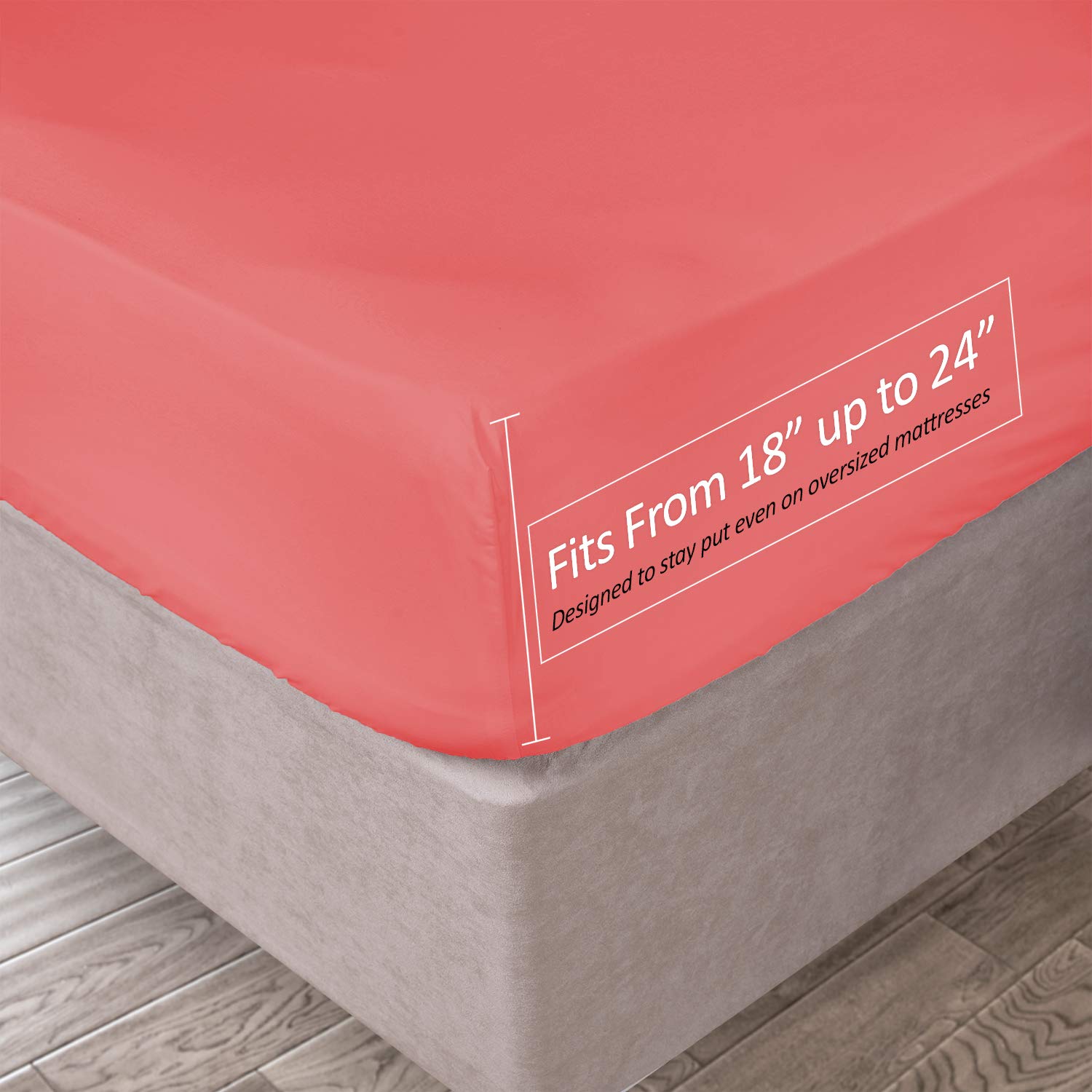 Clara Clark Deep Pocket Twin Xl Fitted Sheet Fits Up To 21 Inch Mattress - Super Soft Twin Xl Fitted Sheet Only, Fade, Stain Res