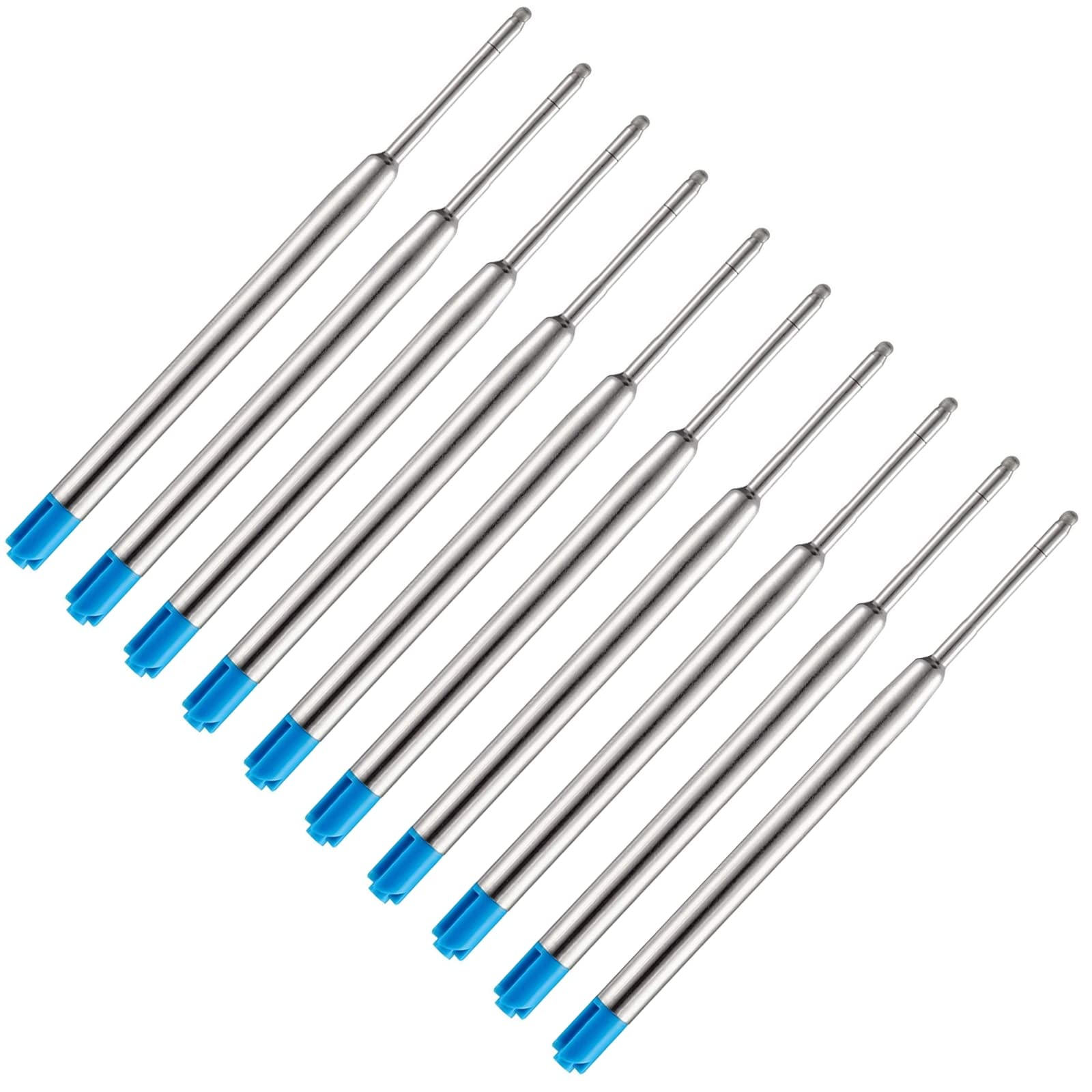 Pen Refills, 3.9In Blue Ink Pen Refills 1.0Mm Replacement Ink For Ballpoint Pen Parker Pen Tactical Pen (10 Pack)
