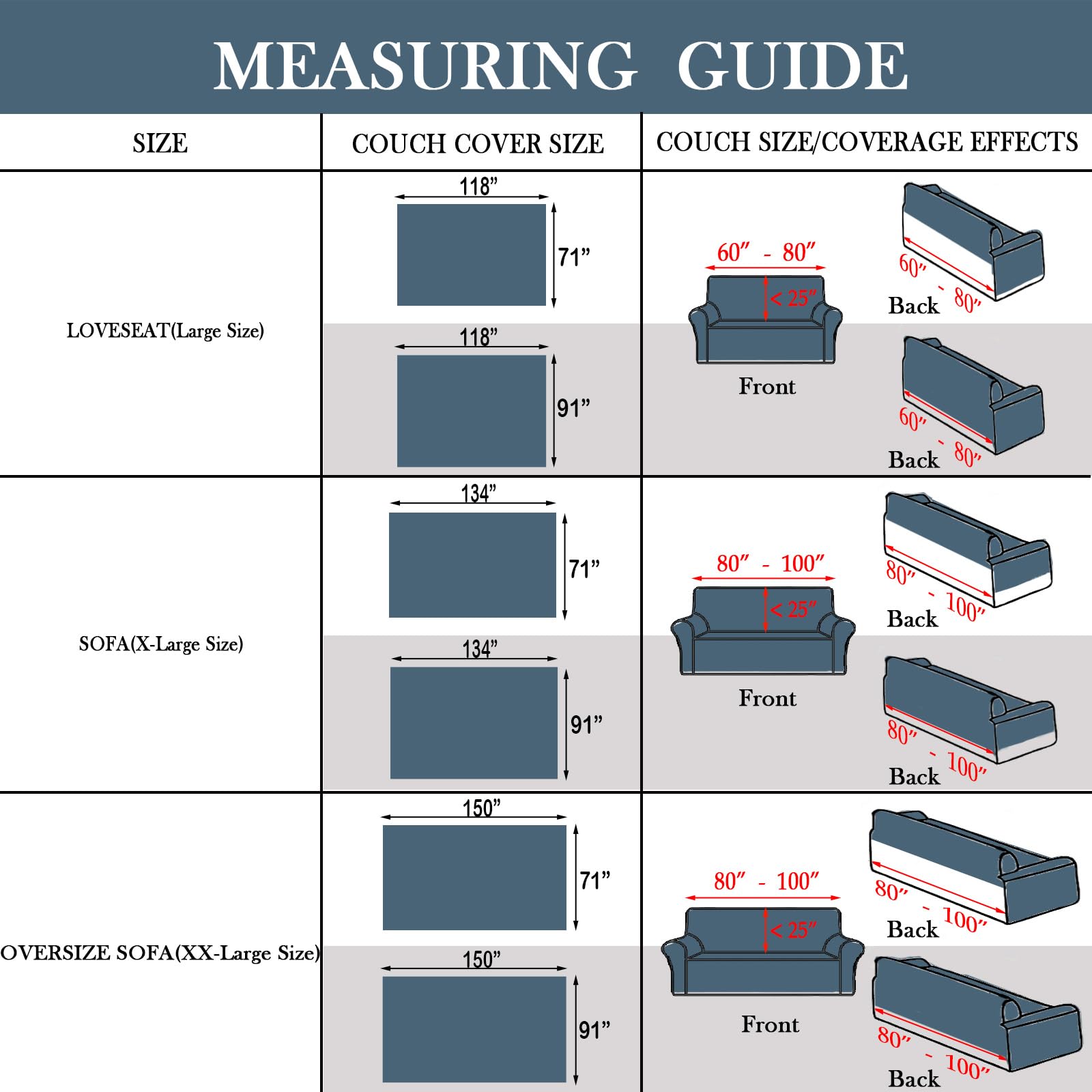 Handontime Couch Slipcover Dog Sofa Covers Boho Couch Cover For Dogs Blue Sofa Throw Cover Bohemian Sofa Covers For 3 Cushion Couch Herringbone Sectional Couch Cover Slipcovers For Sofas, 91' X134'