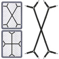 Bed Sheet Fasteners, Adjustable Triangle Elastic Suspenders Gripper Holder Straps Clip for Bed Sheets, Mattress Covers, Sofa Cus