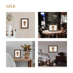 Aels 5X7 Inch Vintage Picture Frame, Elegant Antique Photo Frames With Glass Front, Photo Display, Tabletop Wall Hanging, Gift I