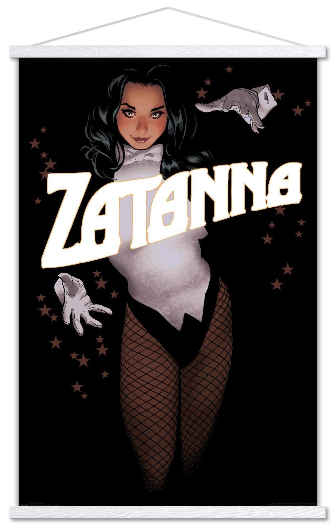Trends International DC Comics - Zantanna - Alex Ross Portrait Wall Poster, 22.375 x 34, Print and White Hanger Bundle