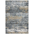 Elect 5'2" X 7'9" Abstract Lt. Gray/Blue/Brown Power-Loomed/Hybrid Area Rug