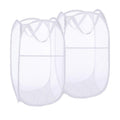 Buenod Pack of 2 Pop Up Laundry Hampers, Collapsible Mesh Laundry Baskets, Foldable Clothes Hampers for Bathroom, College Dorm, 