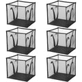 6 Pack Popup Laundry Hamper  Foldable Laundry Baskets with Handles, Small Mesh Clothes Baskets Portable SpaceSaving Square Bin