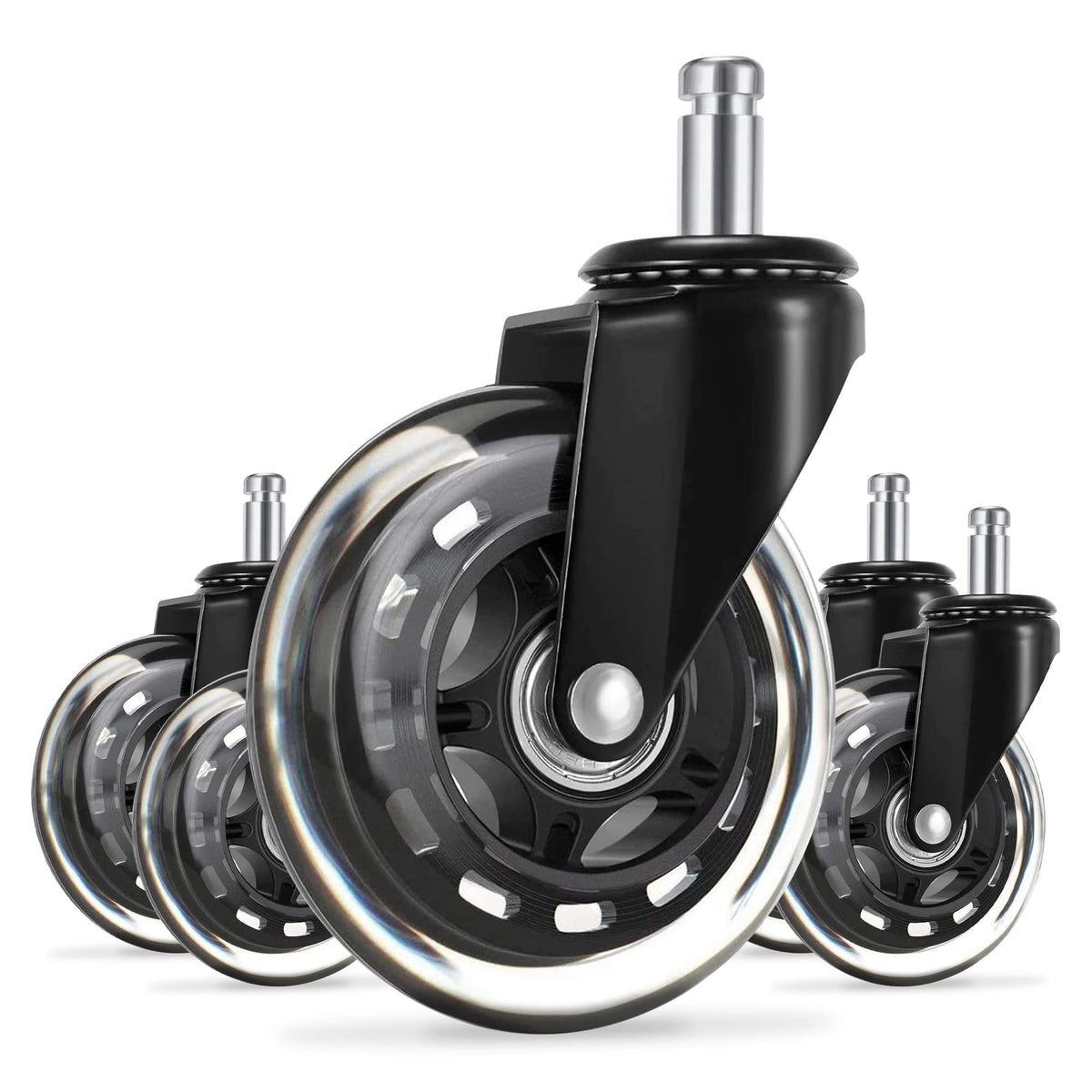 Office Chair Caster Wheels Replacement Rubber Chair Casters For ...
