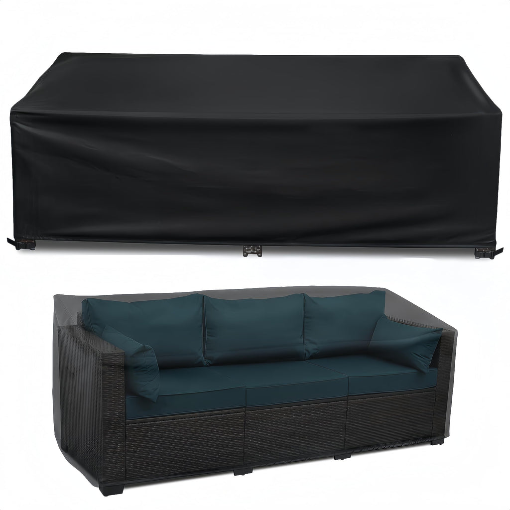 Likorlove 100% Waterproof Outdoor Sofa Cover, 78'' Wx 33'' Dx 32'' H Patio Furniture Covers Waterproof, Windproof 2-Seater Sofa