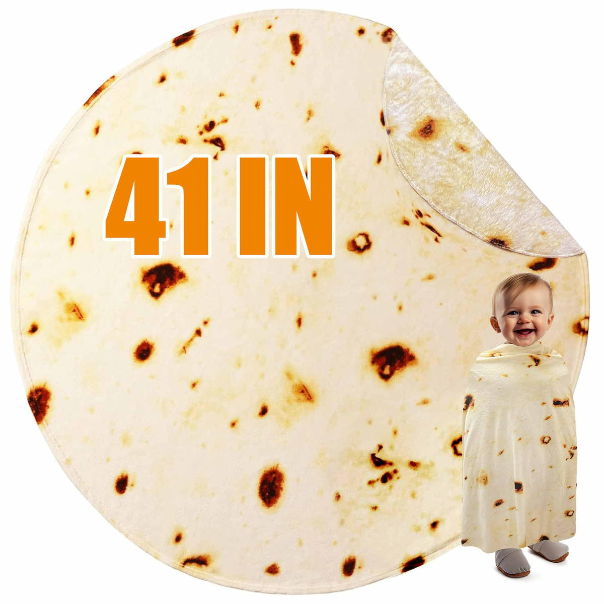 Tortilla Burrito Blanket Funny Gifts For Kids Toddler Pets 300Gsm Ultra Soft Flannel Novelty Cute Realistic Mexican Taco Food Ro