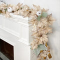 Fall Decor - Fall Garland - 6Ft Autumn Maples Leaf Pumpkin Berry Garland - Thanksgiving Halloween Mantle Fireplace Farmhouse Har