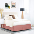Nestl Misty Rose Full Xl Bed Skirt - Full Xl Size Bed Skirt 14 Inch Drop - Brushed Microfiber Bed Skirts - Hotel Quality Pleated