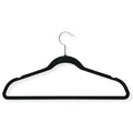 HoneyCanDo HNG01884 Thin NonSlip Velvet Hangers, Black, 50Pack