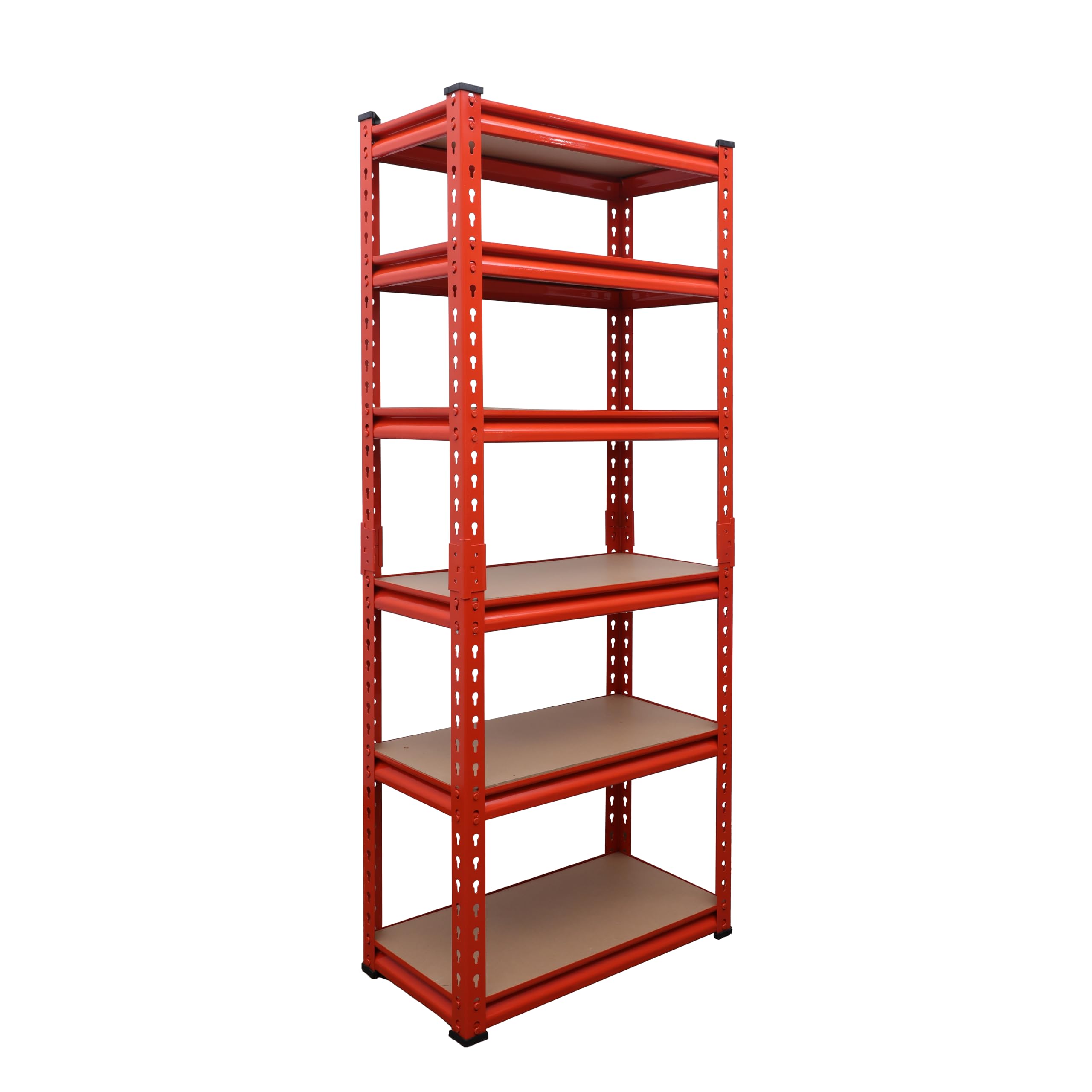Bonkaso Adjustable 6Shelf Metal Storage Rack | HeavyDuty Steel Boltless Rivet Utility Shelving Unit For Garage, Kitchen & Offi