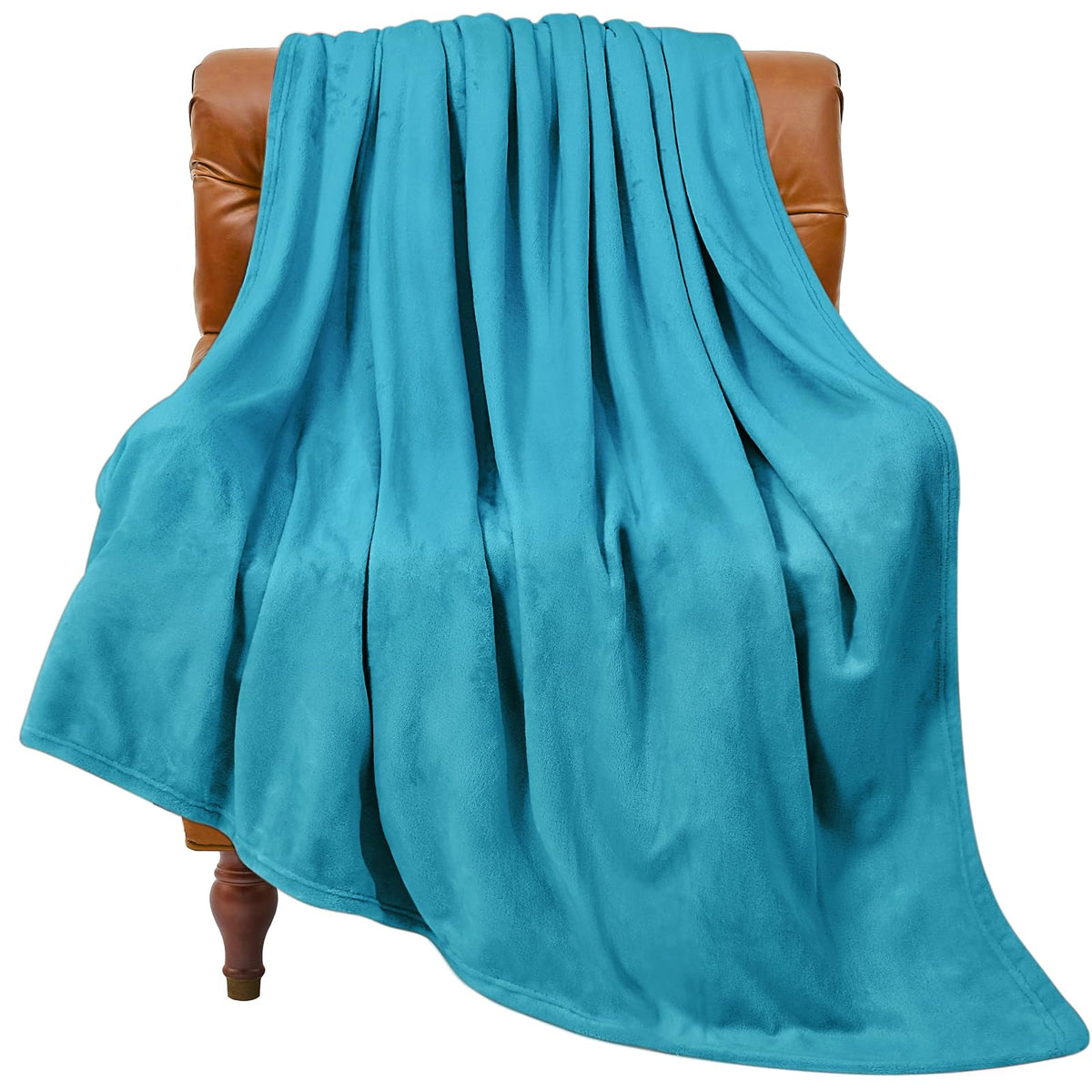 Bedelite Throw Blanket For Couch And Bed - 300Gsm Luxury Plush Cozy Fleece Blanket 50X60 Inches Bluebird, Soft Lightweight Blank