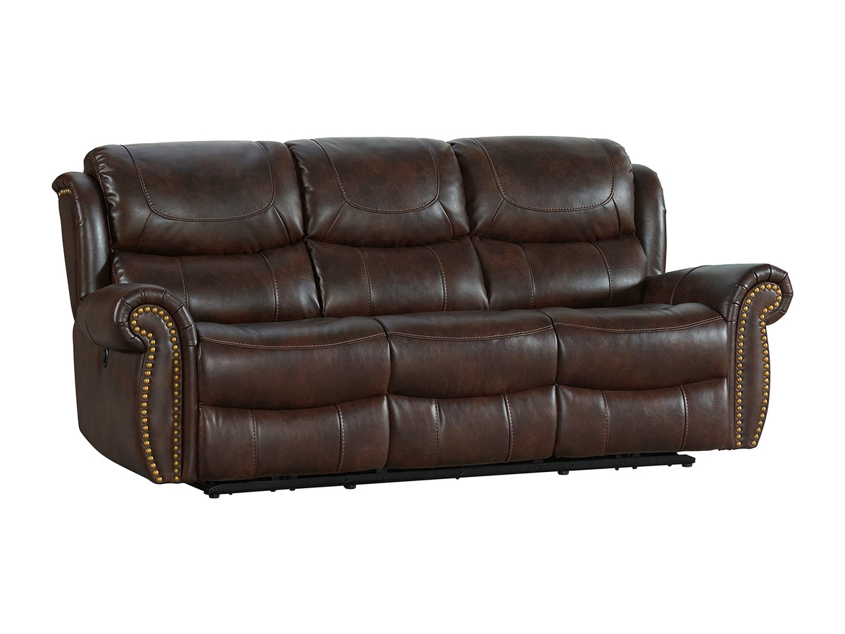 Intercon Hyde Park Power Reclining Pillow Back, Tobacco Sofas