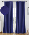 Joydeco Blackout Curtains for Bedroom 108 inches Long,Back Tab/Rod Pocket 100% Blackout Living Room Drapes, Textured Thermal Ins