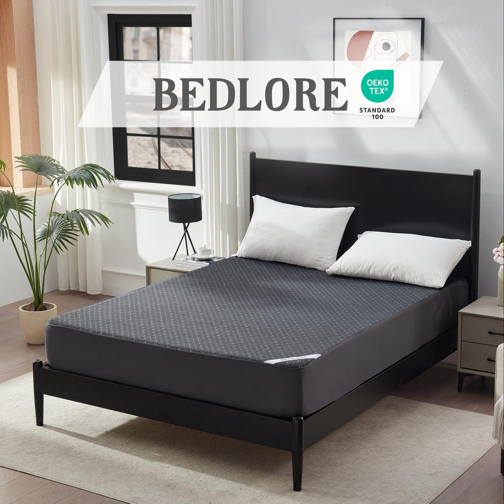 Bedlore Twin Mattress Protector, Waterproof Noiseless Mattress Cover With Stretchable Pockets For 6-14 Inches Mattress, Soft Bre