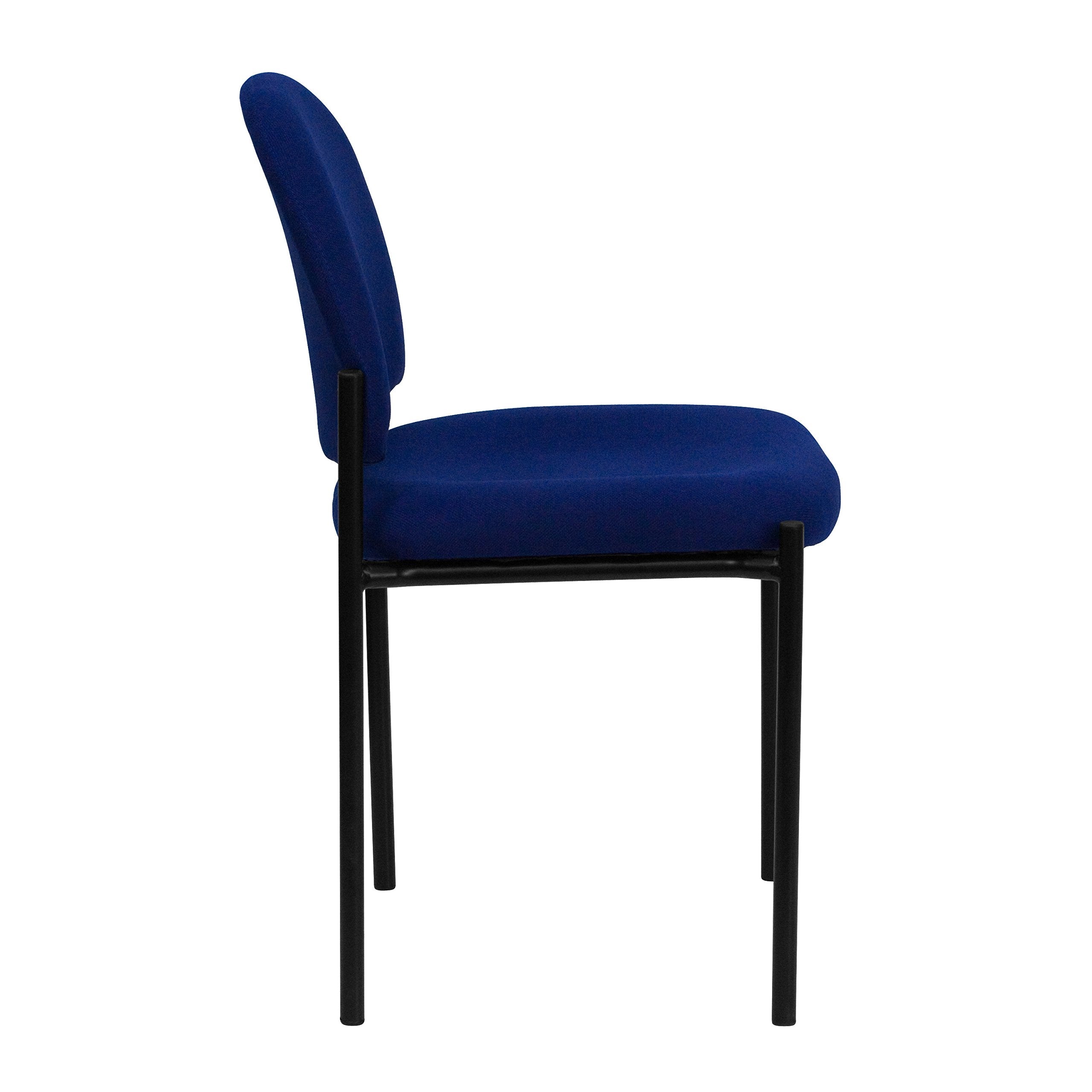 Flash Furniture Tania Comfort Navy Fabric Stackable Steel Side Reception Chair