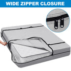 Ticonn Mattress Bags For Moving, Full Xl Mattress Cover For Moving, Heavy Duty, Full-Around Handle With Adjustable Buckles, Mattress Storage Bag & Moving Supplies (Gray, Full Xl)