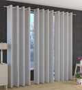 Kiara Creations 2 Piece Room Darkening Thermal Insulated Blackout Curtains for Long Door 8 Feet,Light Grey (Light Grey, Long Doo