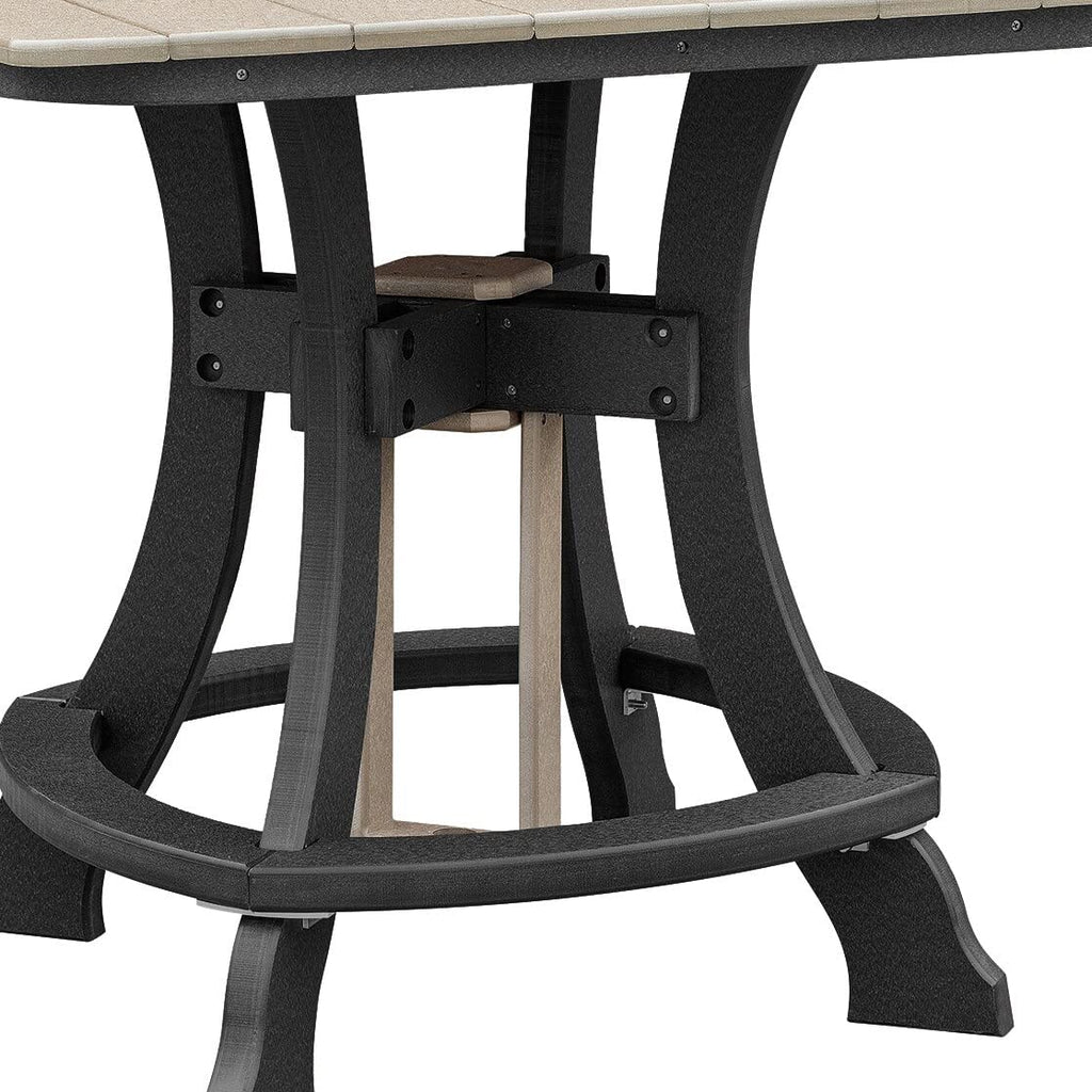 American Furniture Classics Counter Height Dining Table, Weatherwood on Black