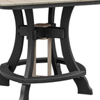 American Furniture Classics Counter Height Dining Table, Weatherwood on Black