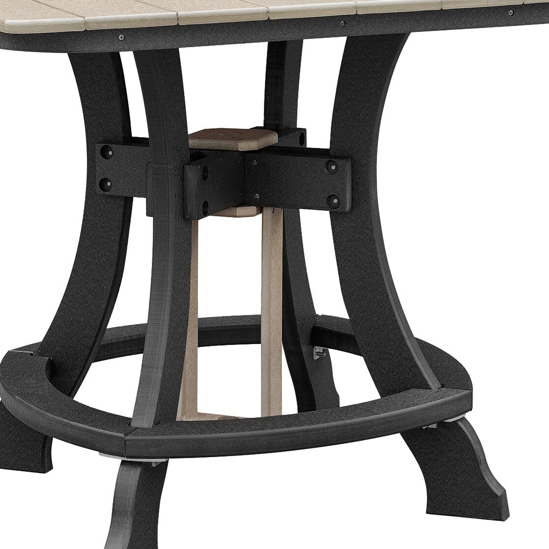 American Furniture Classics Counter Height Dining Table, Weatherwood on Black
