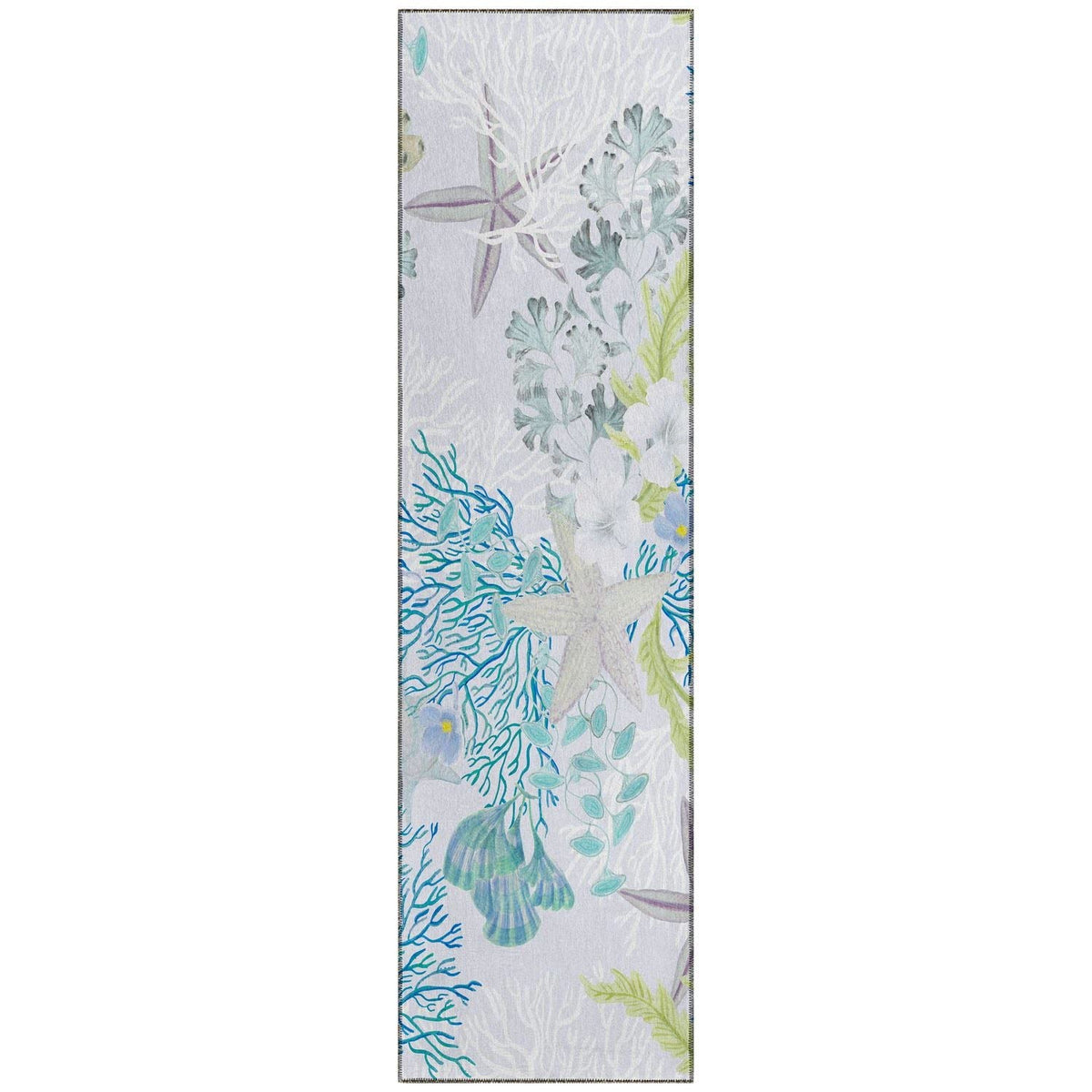 Seabreeze Sz1 Gray Coastal Rug Runner 2' 3&quot; X 7 ' 6&quot;