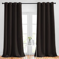 Nicetown Blackout Thick Window Curtains - (W52 X L120, Brown, 2 Panels) Thermal Insulated Grommet Drape Longer Panels For Bedroo