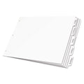 Wholesale Case Of 25 - Cardinal Write 'N Erase Special Mylar Tab Dividers-Write N Erase Tab Dividers, 5-Tab, 11'X17', White