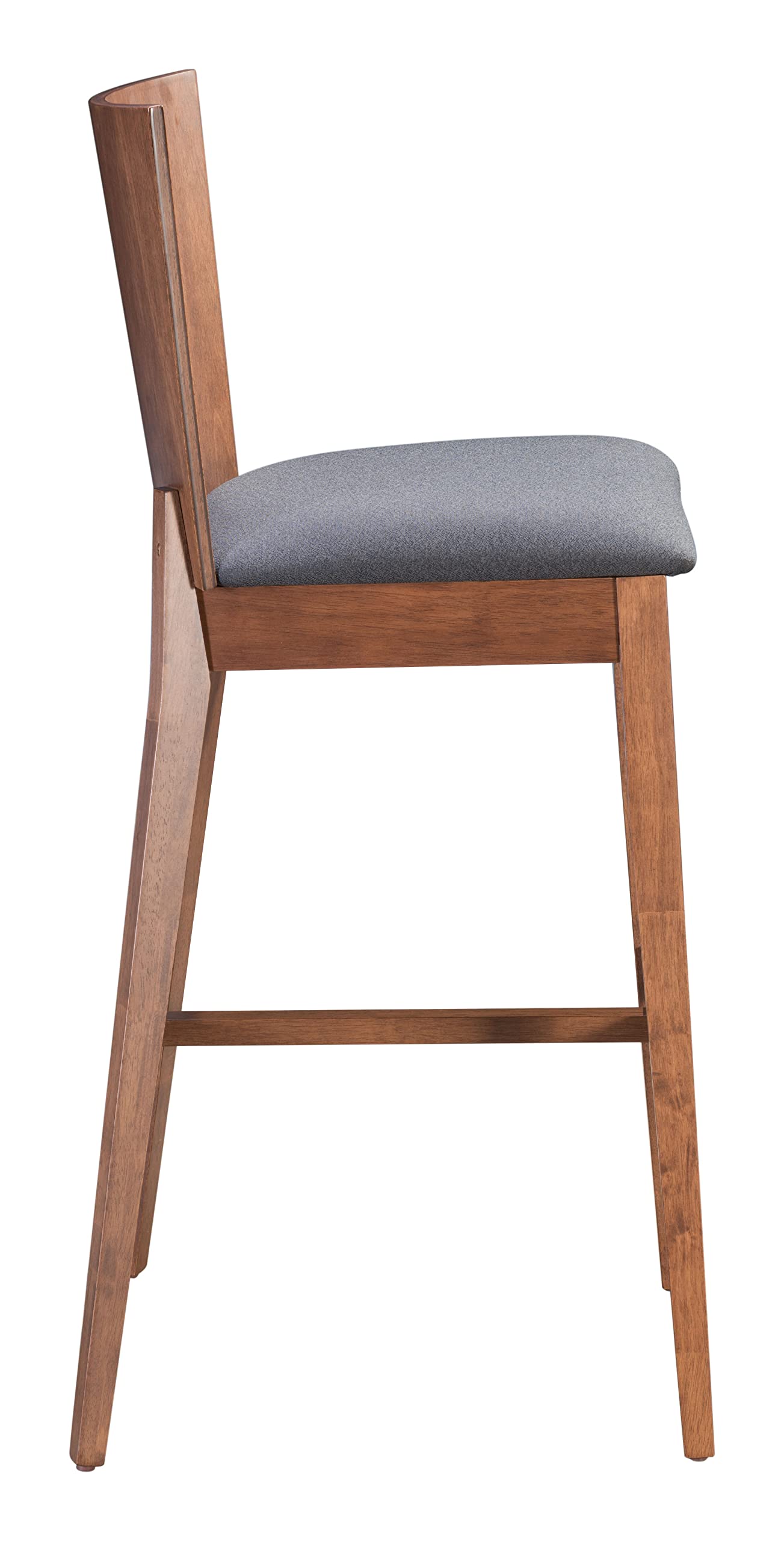 Ambrose Bar Chair (Set of 2) Walnut & Gray