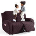 Taococo Recliner Loveseat Cover, Stretch Jacquard Reclining Loveseat Cover Furniture Protector Sofa Slipcovers 2 Seat Recliner C