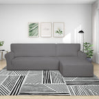 Purefit Super Stretch Sectional Couch Covers - 2 Pcs Spandex Non Slip Sofa Covers With Elastic Bottom For L Shape Sectional Sofa Couch, Great For Kids & Pets (3 Seat Sofa + 2 Seat Chaise, Light Gray)