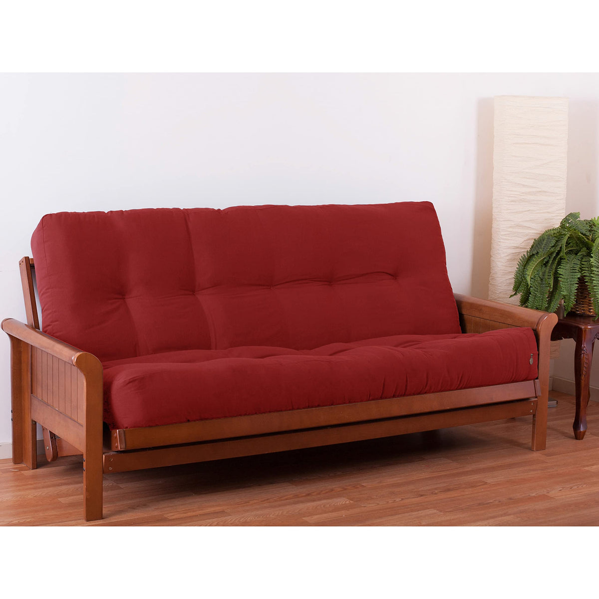 Blazing Needles Renewal 10&quot; Twill Futon Mattress, Full, Ruby Red